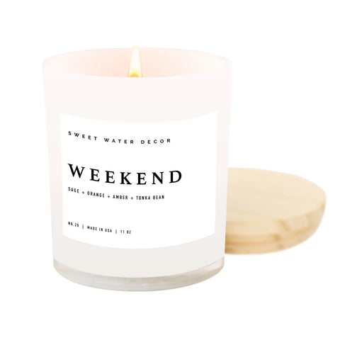 Soy Candle - White Jar -11oz
