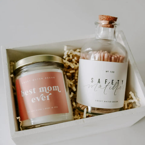 Best Mom Ever! Soy Candle Clear Jar - Blush Pink - 9oz